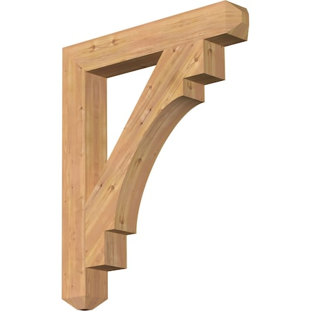 Ekena Millwork Merced Craftsman Smooth Bracket, Western Red Cedar, 5 1/2"W x 38"D x 46"H BKT06X38X46MRC04SWR